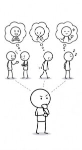 INFJ가 사람들을 관찰하며