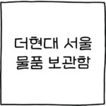 더현대 서울 물품 보관함