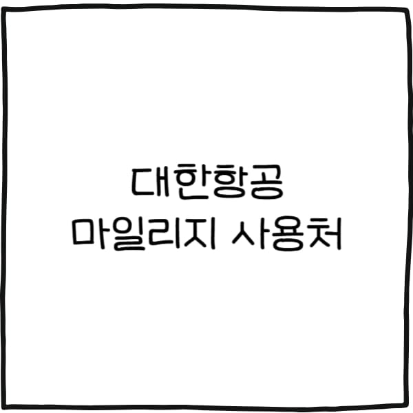 대한항공 마일리지