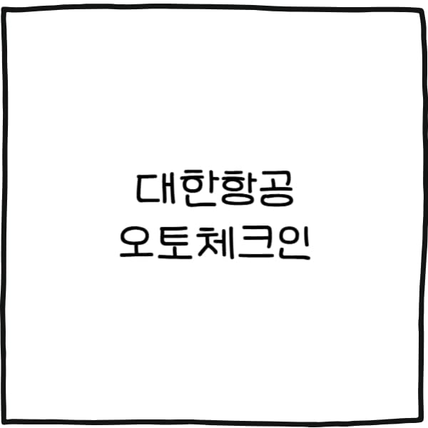 대한항공 오토체크인
